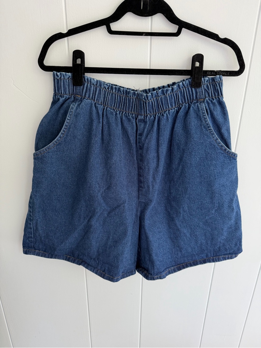 Vintage High-Waist Denim Shorts - Blue